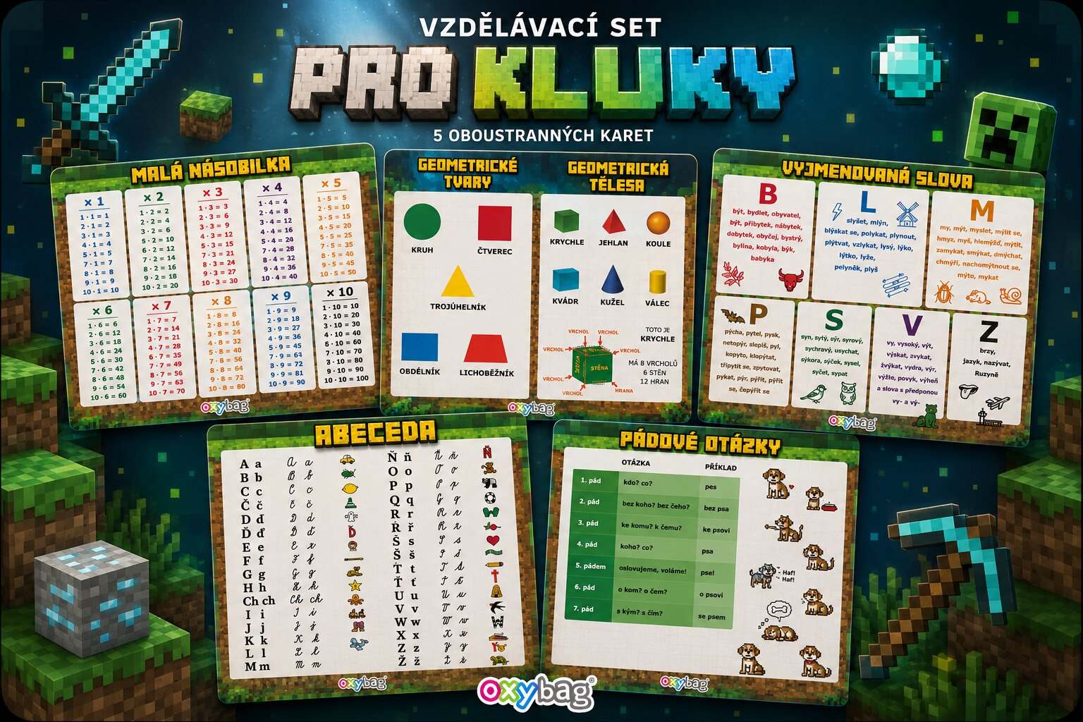 Vzdělávací karty A4 Playworld sada